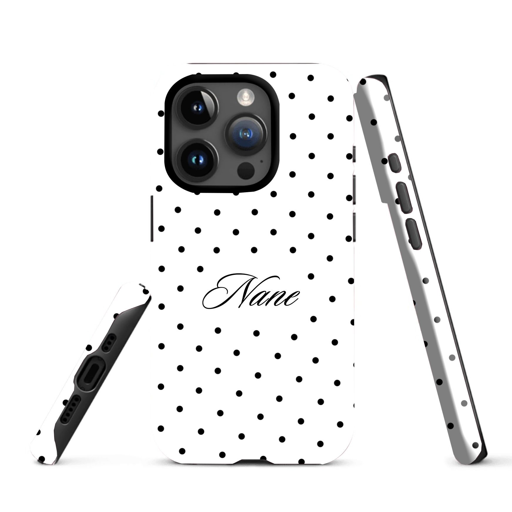 Phone Accessories Names - Custom Name Luxury Double-layer Back Cover