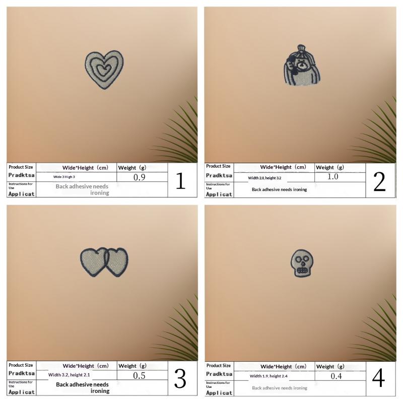 Phone Accessories Repair - 1Set Heart Cat Skull Birds Embroidered