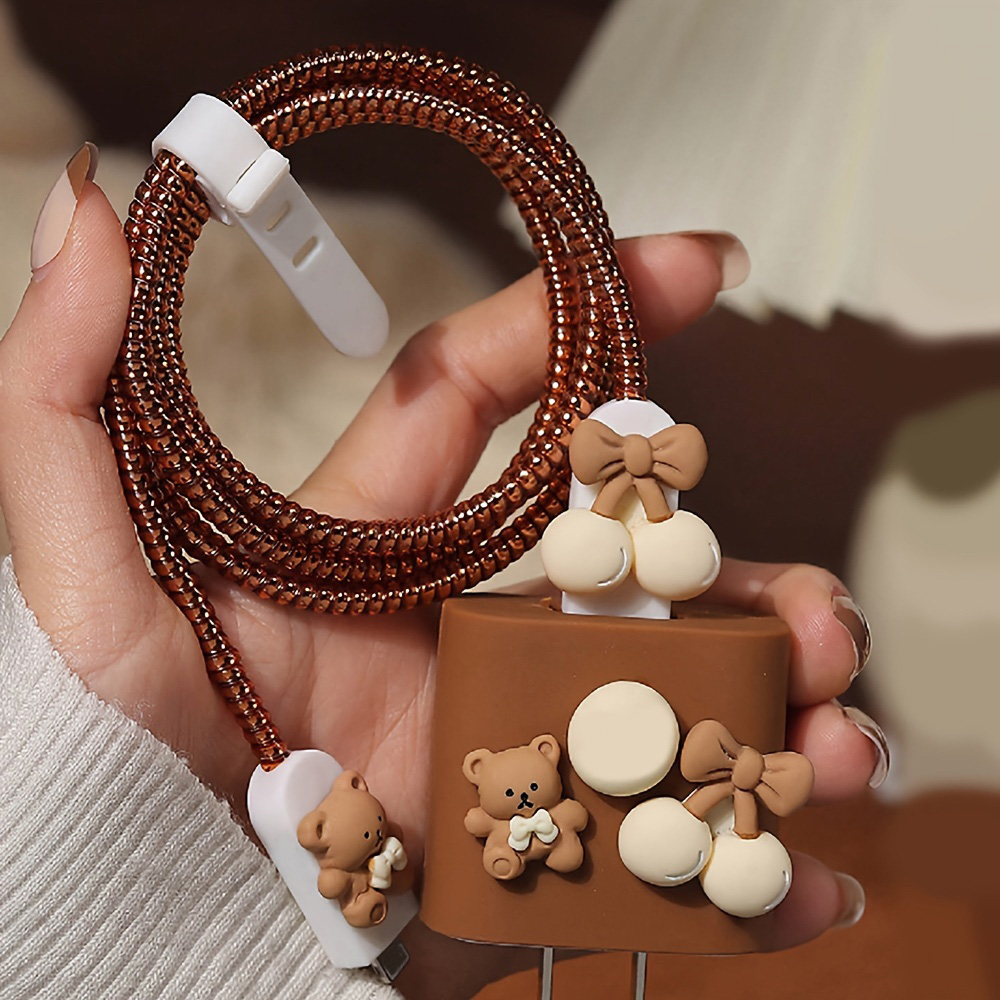 Phone Accessories Unique - Cute Bear Charger Protector Case For