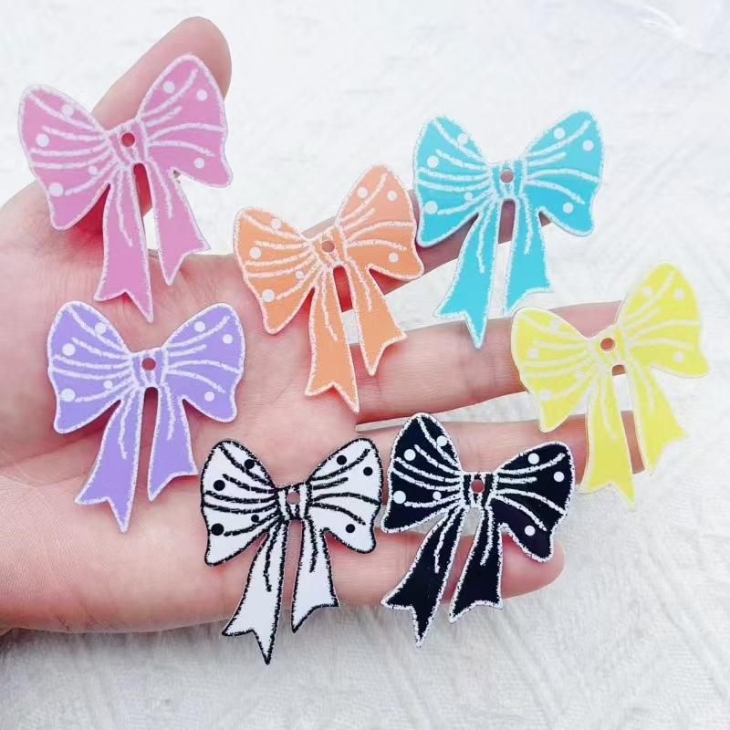 Phone Accessories Keychain - 10pcs trendy new multi-color acrylic printed