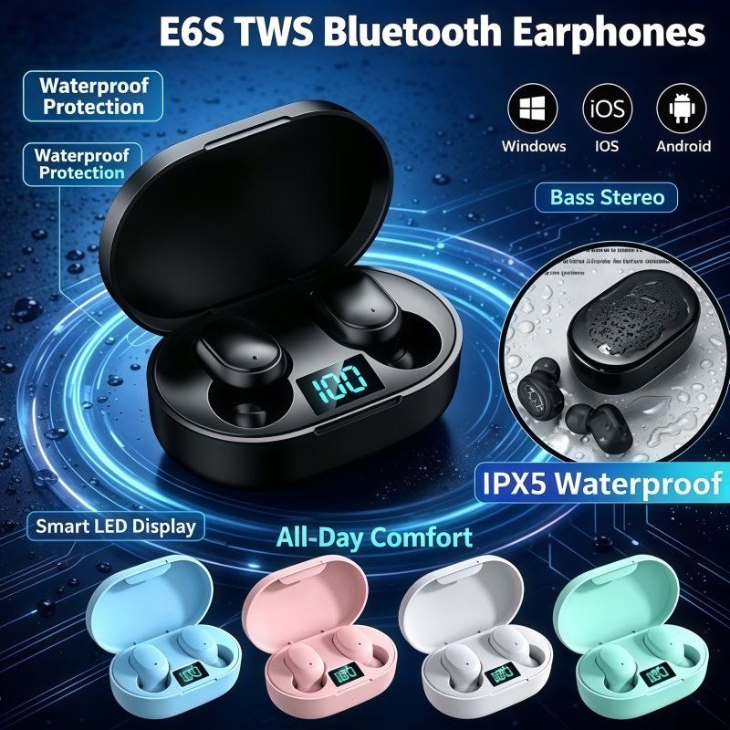 Bluetooth Earphone Tws - 2026Hot-selling TWS E6S Fone Bluetooth Earphones