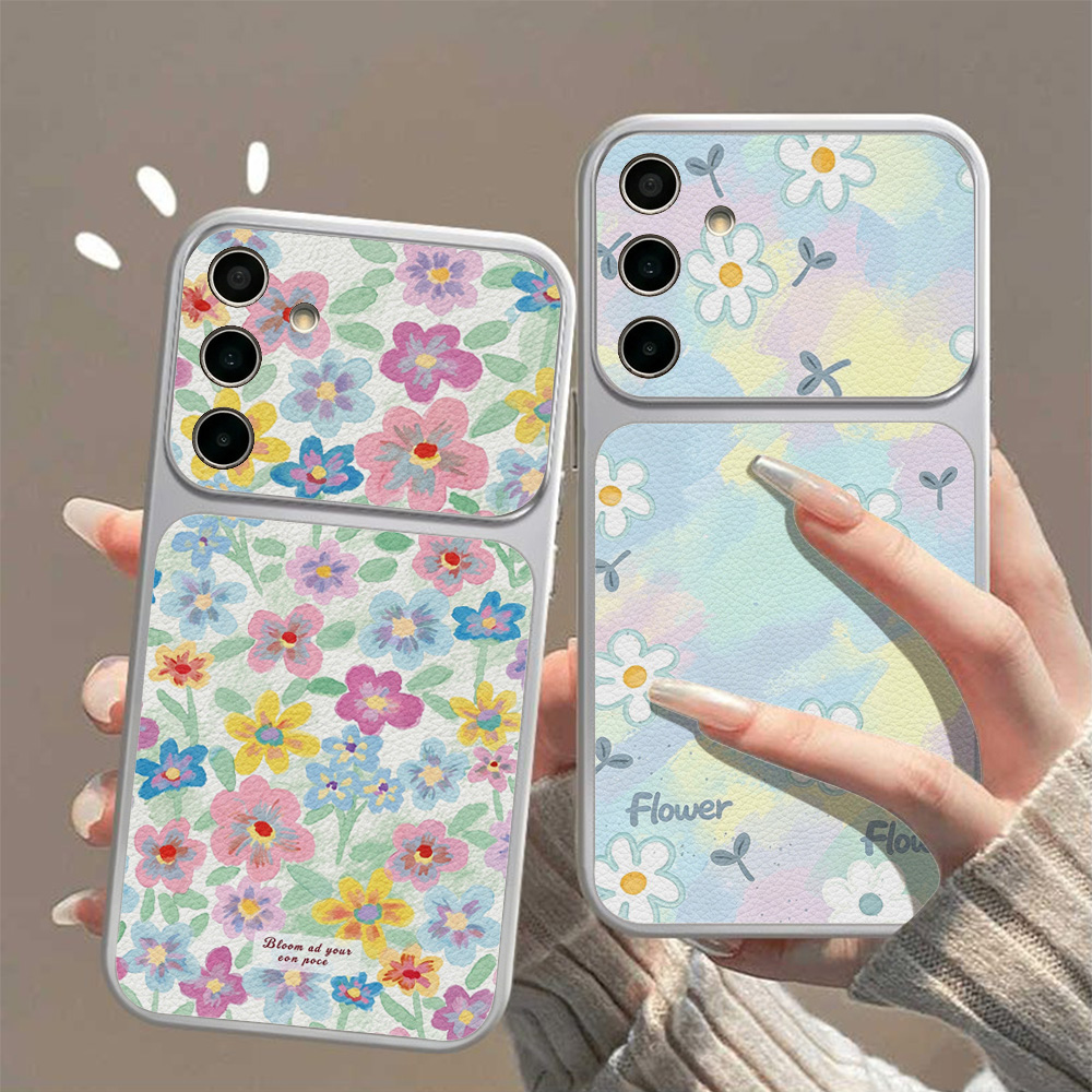 Phone Accessories Samsung - Colorful Floral Leather Phone Case For