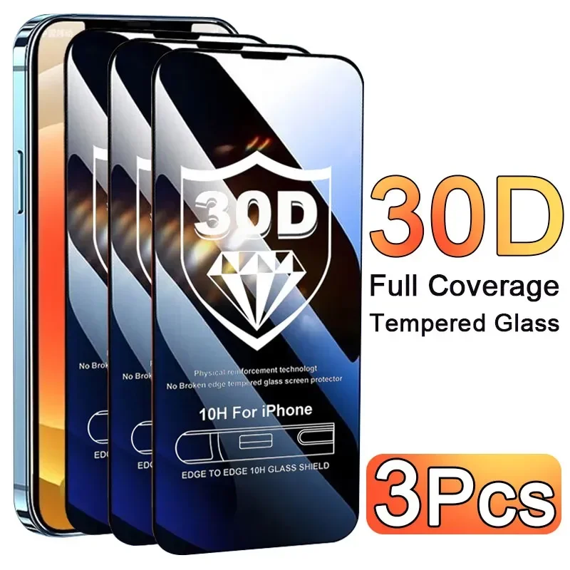 Phone Accessories Unique - 3PCS Glass Protector Phone Case for