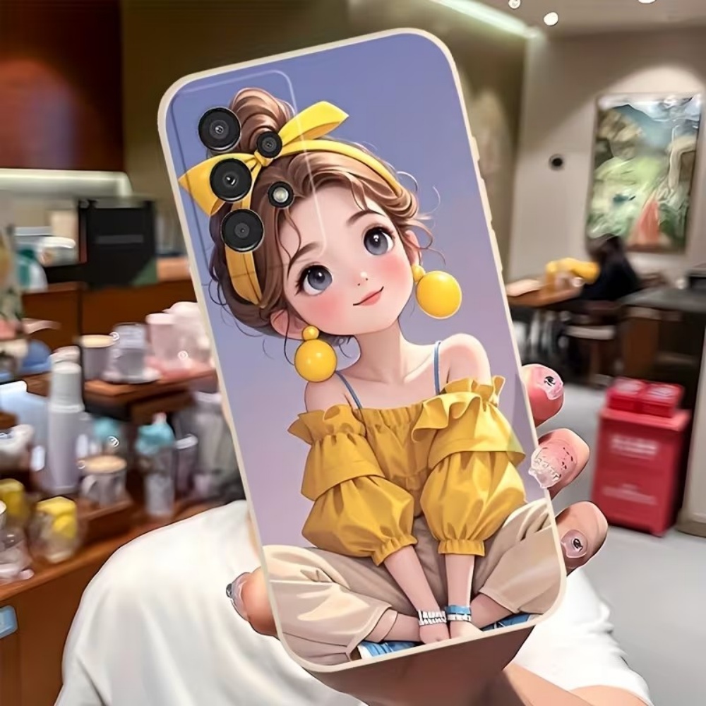 Phone Accessories Samsung - Cute Cartoon Girl Pattern Design Phone