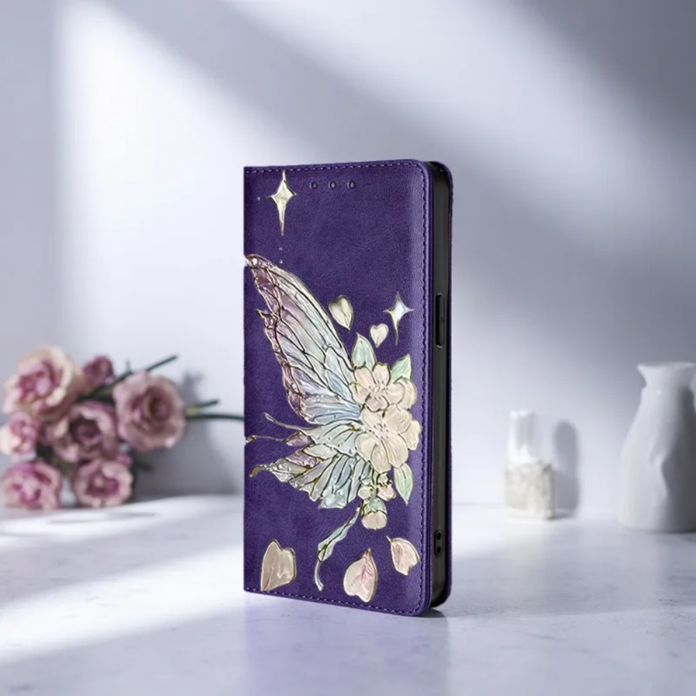 Phone Accessories Samsung - Painted Magnetic Flip Leather Wallet Case
