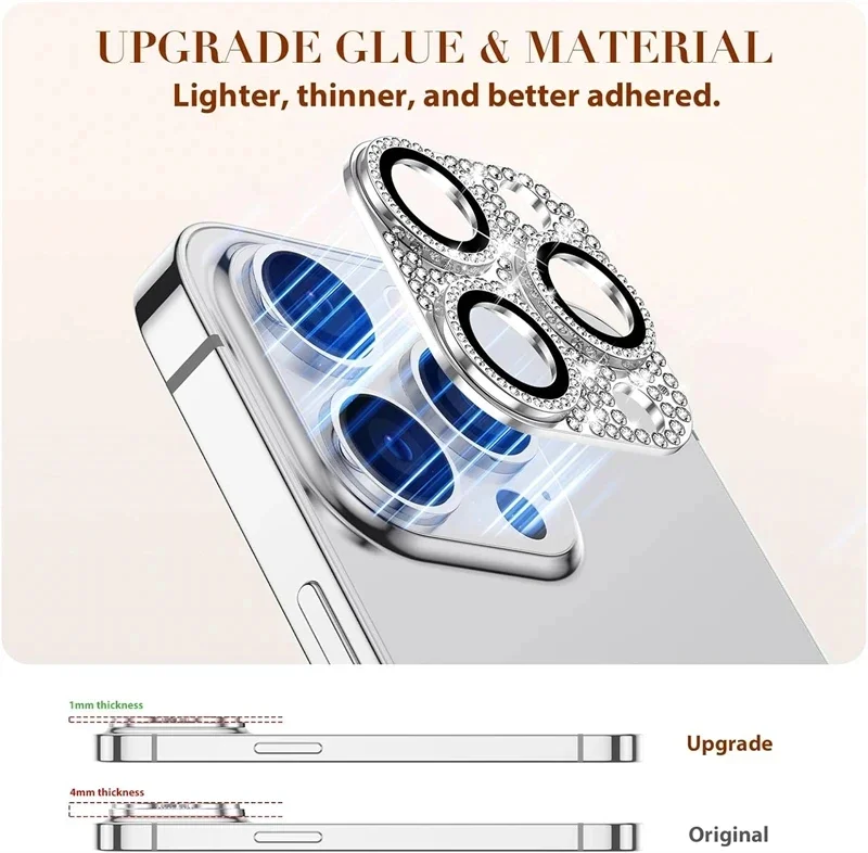 Phone Accessories Unique - Luxury Rhinestone Diamond Glitter Camera Lens