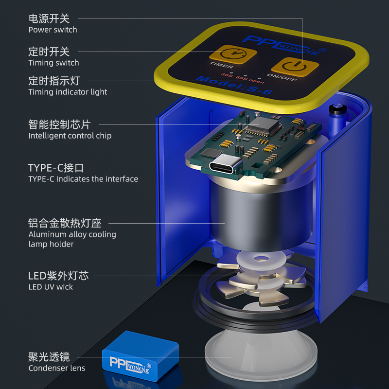 PPD Intelligent UV Curing Lamp - Phone Sanitizer Uv ulasan dan harga