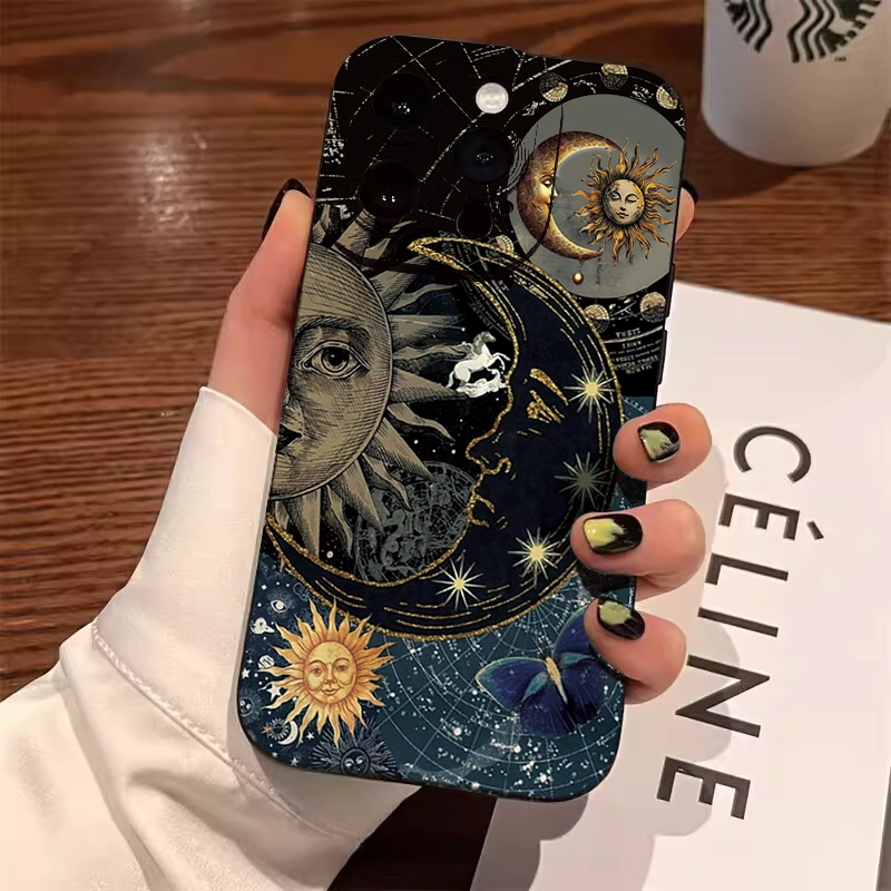 Aesthetic Sun Moon Print Phone - Phone Accessories Samsung ulasan dan harga