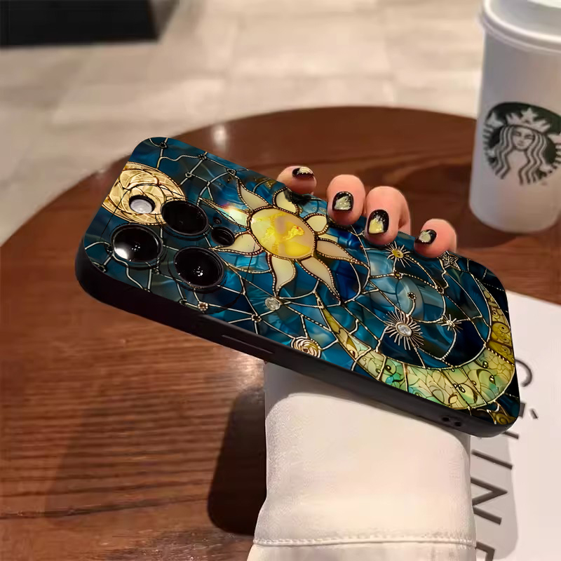 Aesthetic Sun Moon Print Phone - Phone Accessories Samsung ulasan dan harga