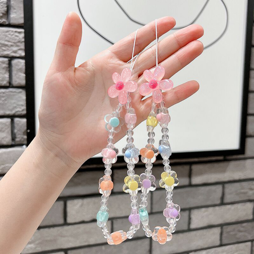 Colorful Sun Flower Beads Mobi - Phone Accessories Keychain ulasan dan harga