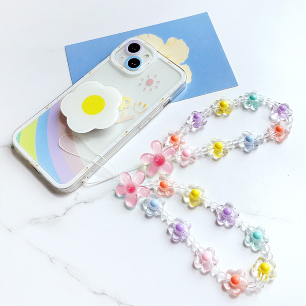 Colorful Sun Flower Beads Mobi - Phone Accessories Keychain ulasan dan harga