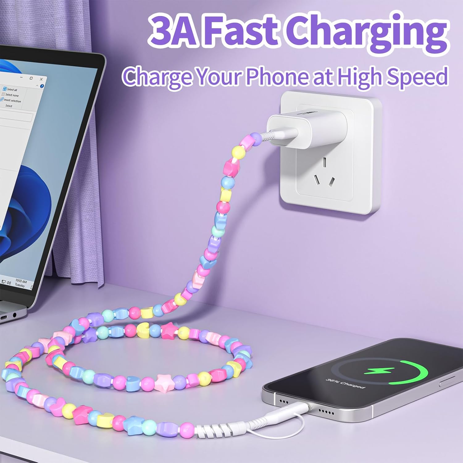 Bead charging cord,Charging Ca - Fast Charging Cable ulasan dan harga