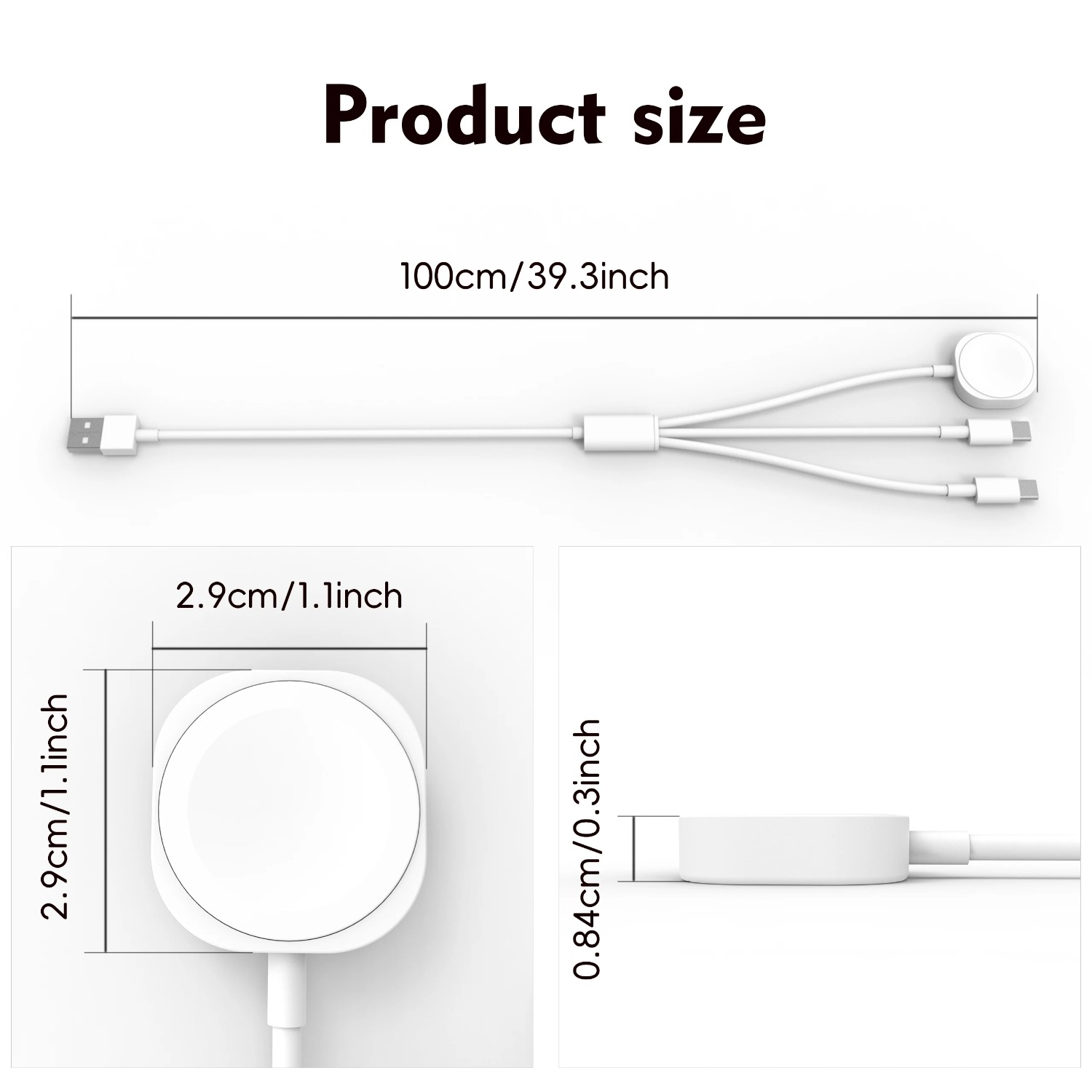 3 in 1  Magnetic Watch Charger - Fast Charging Cable ulasan dan harga