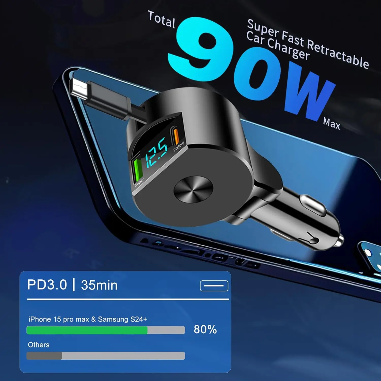 Upgraded Retractable Car Charg - Fast Charging Cable ulasan dan harga