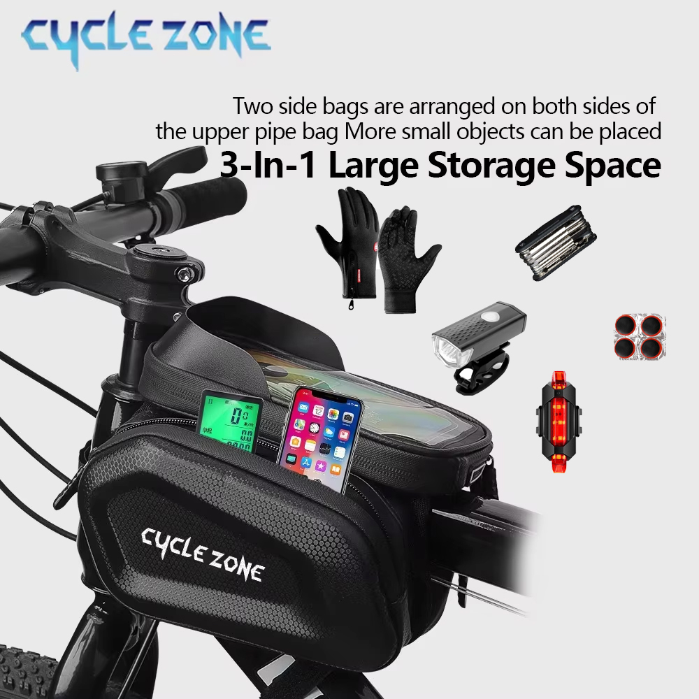 Large Capacity Bicycle Top Tub - Phone Zone Accessories & Repair Photos ulasan dan harga