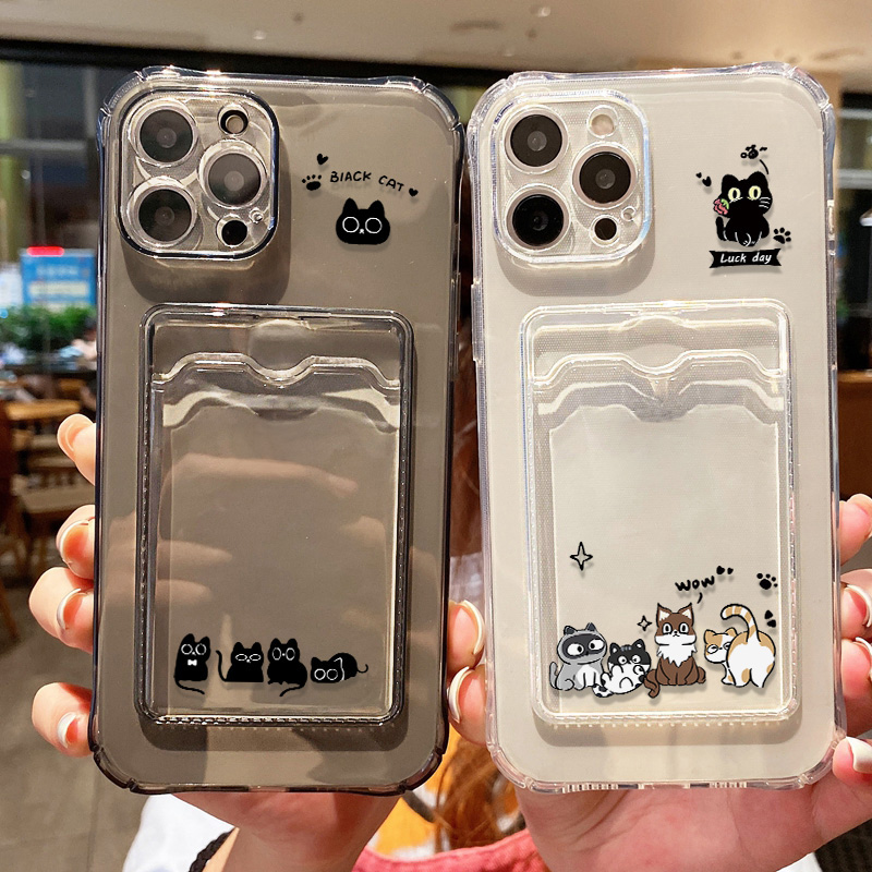 Cute Black Cat Phone Case For  - Quirky Phone Accessories ulasan dan harga